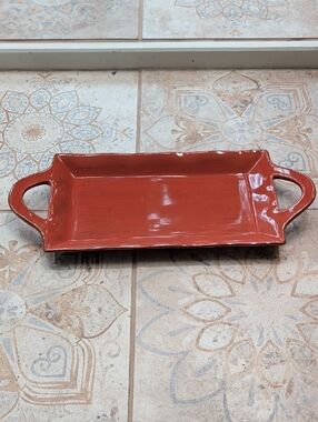 Tastefully Simple Terra Cotta Small Serving Tray Retired